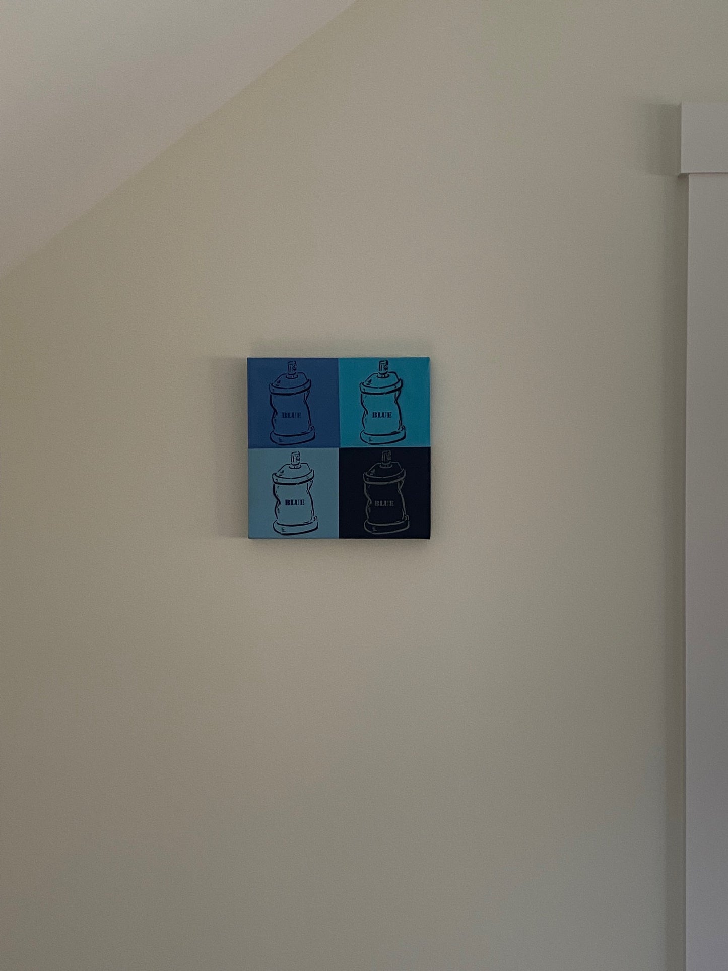 Blue Spray Cans