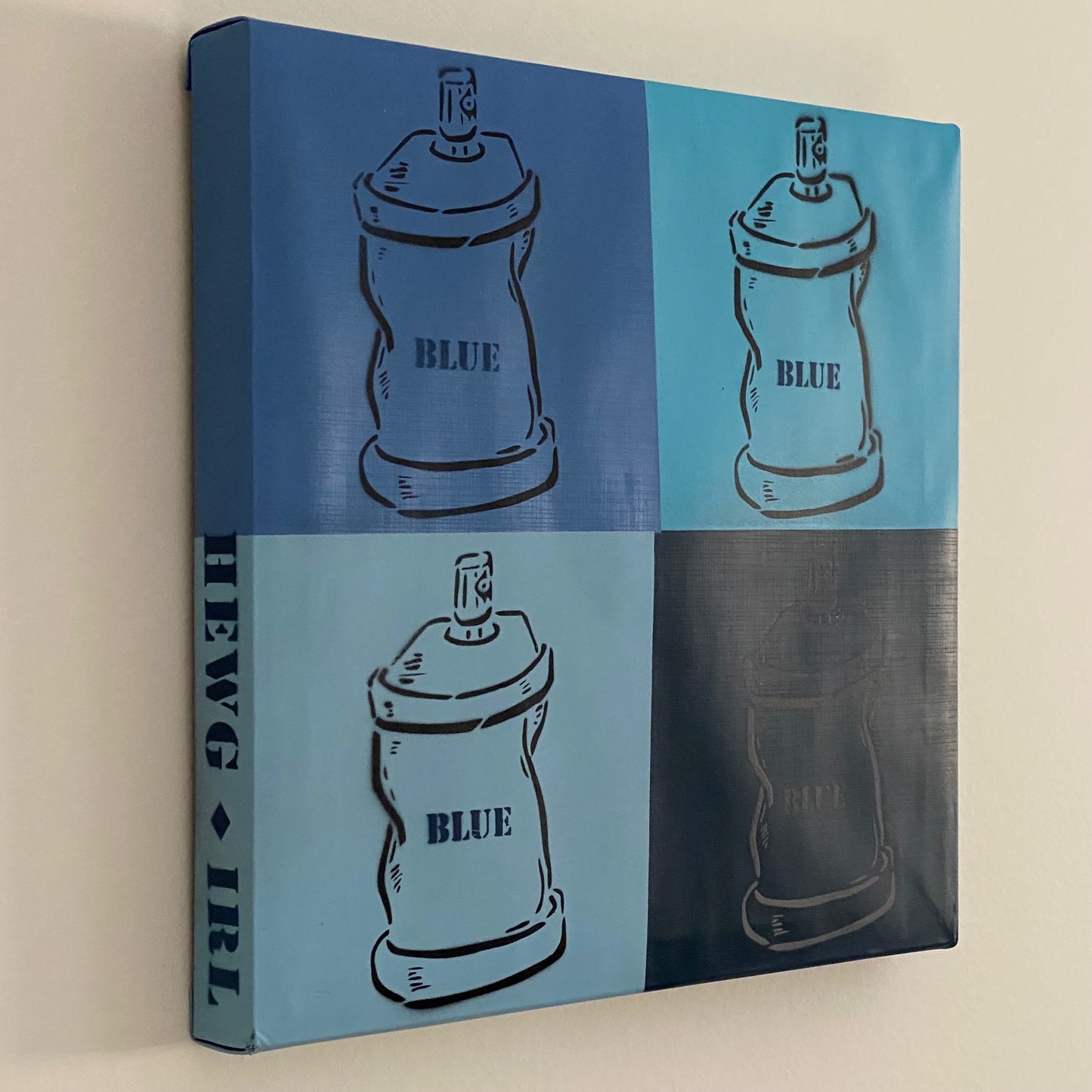 Blue Spray Cans